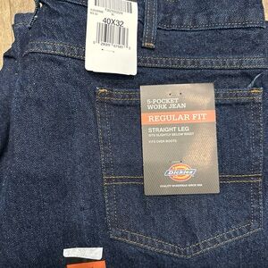 Dickies Men's Straight Leg Jeans in Deep Blue nwt 5 pocket work jean regular